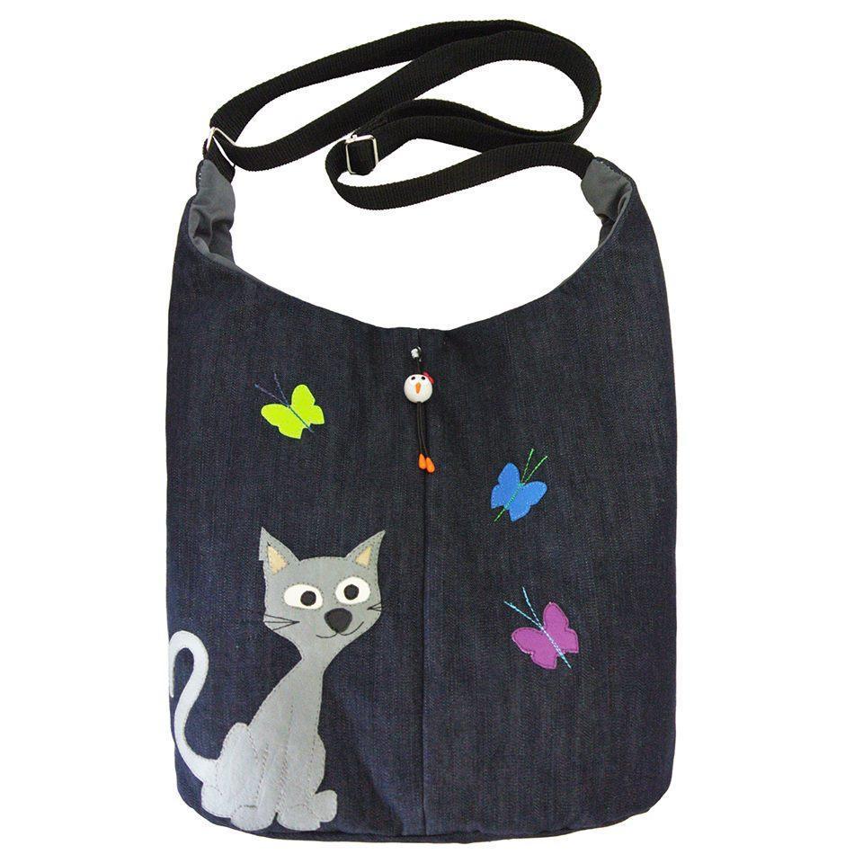 Popikoki Pohajkovalka iz jeansa z mucko