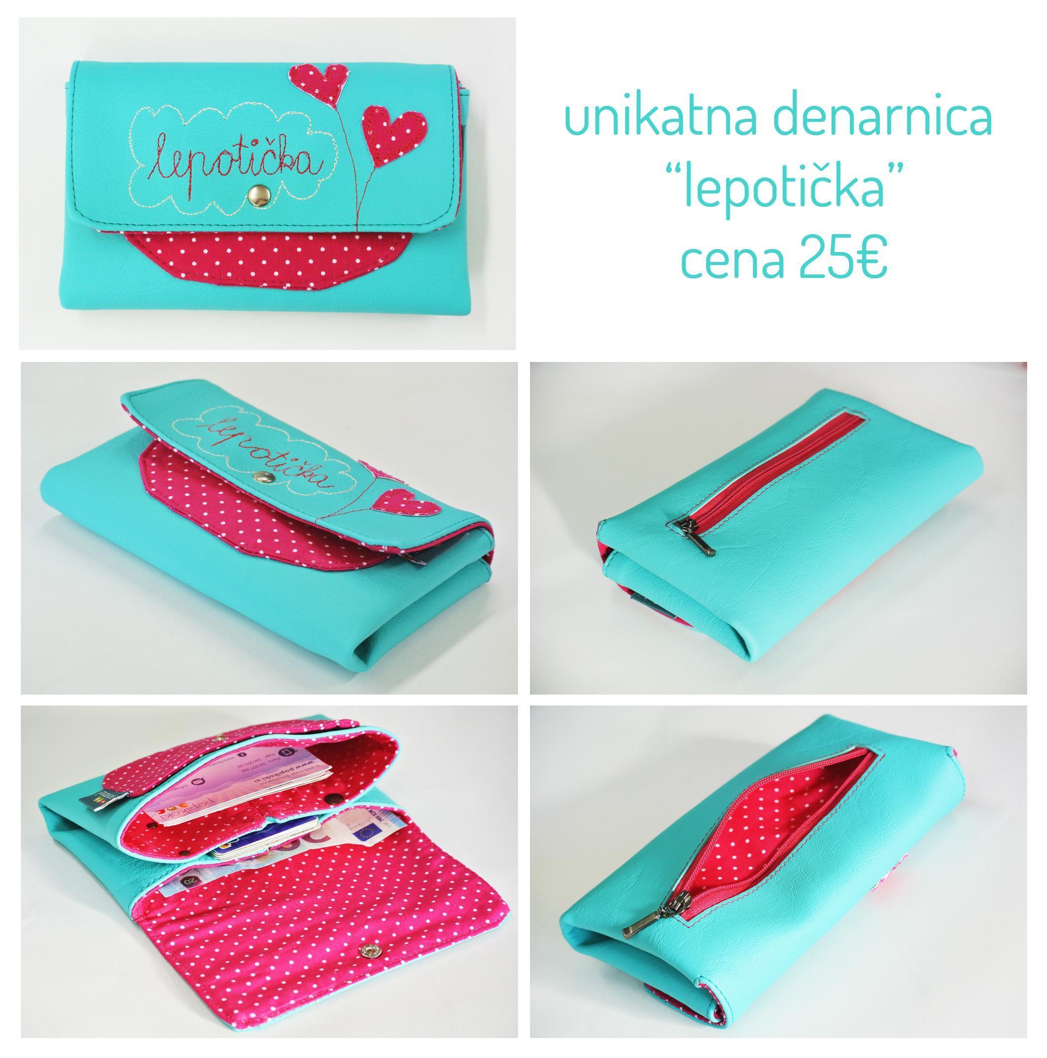 unikatna denarnica lepotička